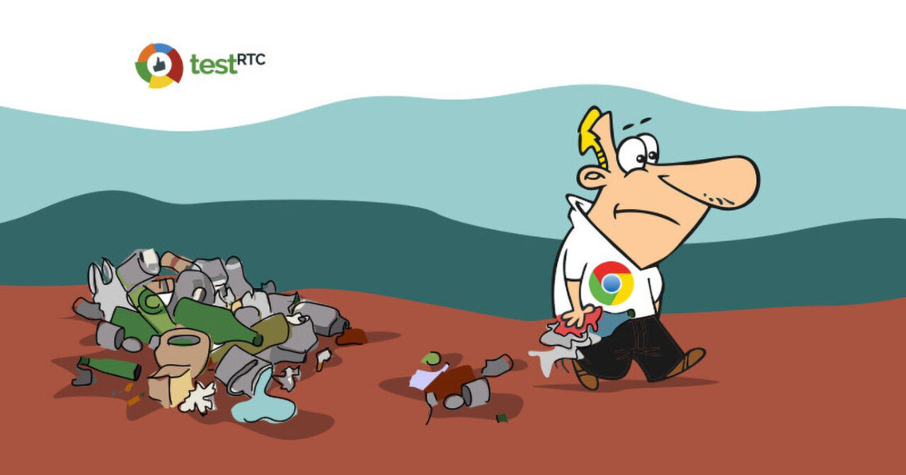 Man in Chrome shirt walking away from junk heap