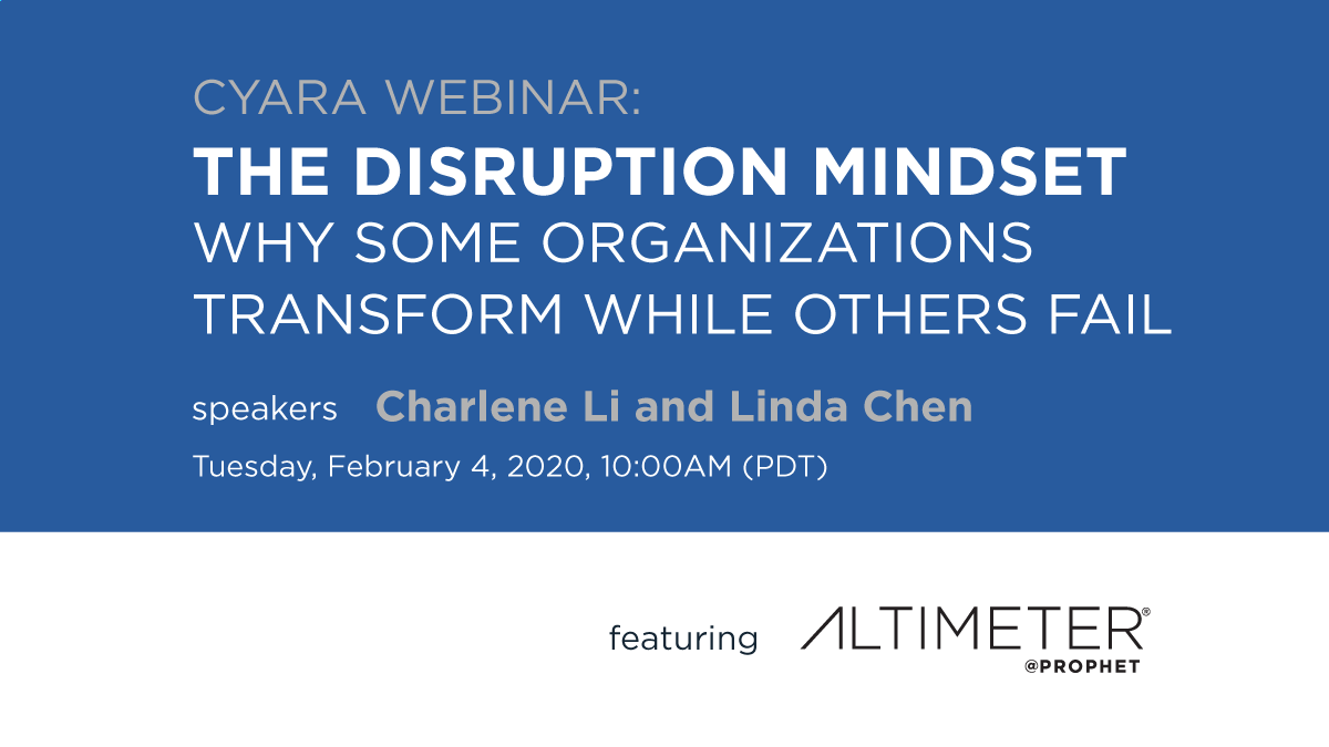 Webinar: The Disruption Mindset-Why Some Organizations Transform While Others Fail