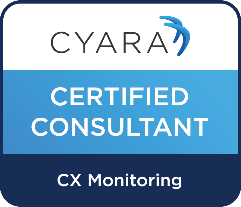 Cyara Certified Consultant badge-CX Monitoring