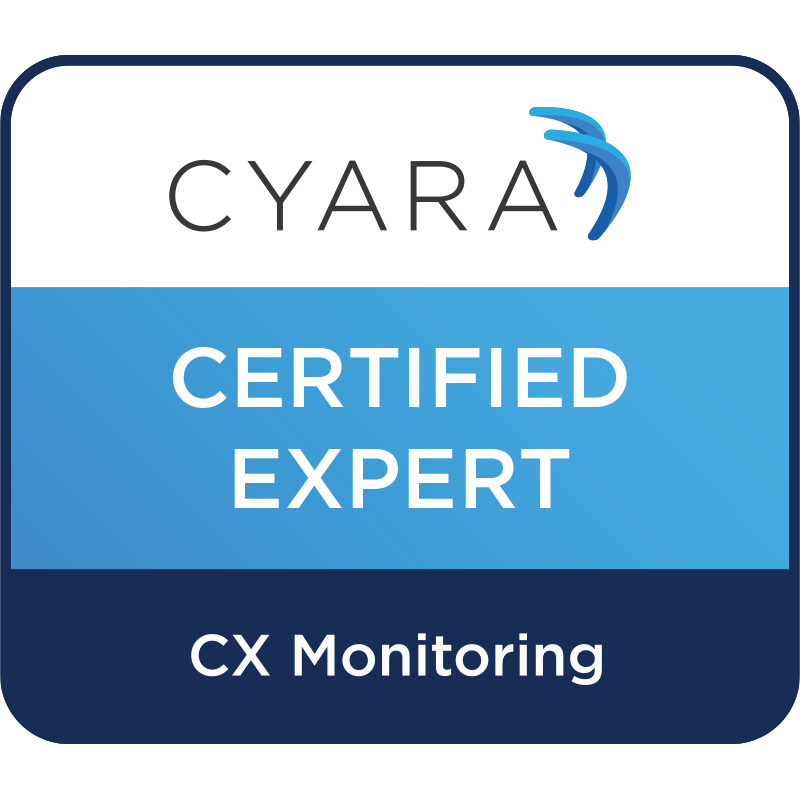 Cyara Certified Expert - CX Monitoring badge