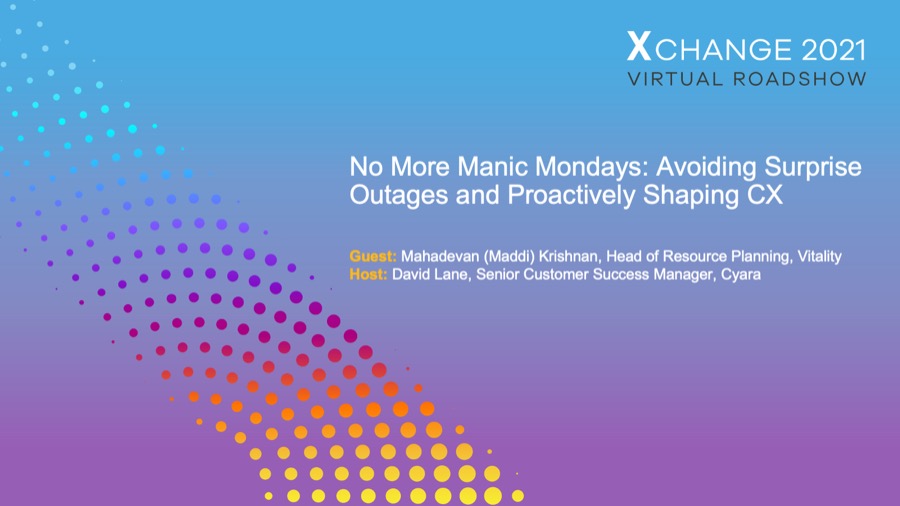 Vitality: No more manic Mondays - avoiding surprise outages and proactively shaping CX