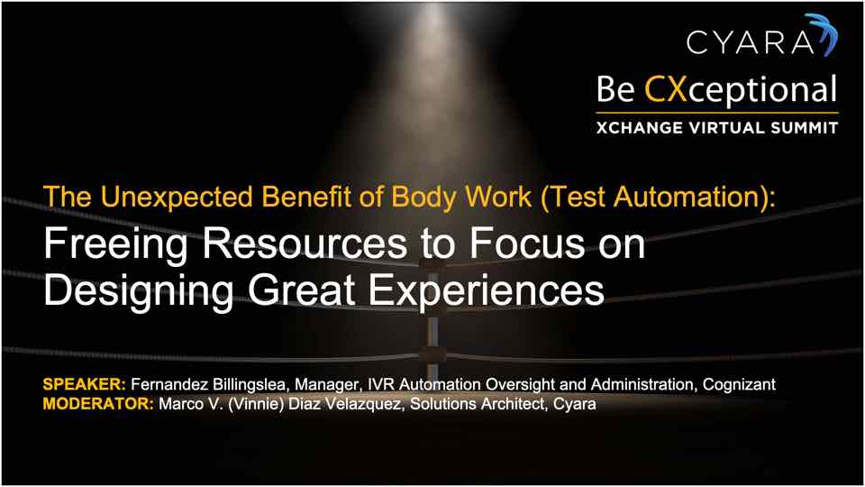 Xchange 2021 Session Replay: Test Automation – Freeing Resources to Focus on Designing Great Experiences