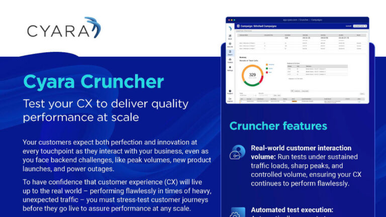 Cyara Cruncher Datasheet