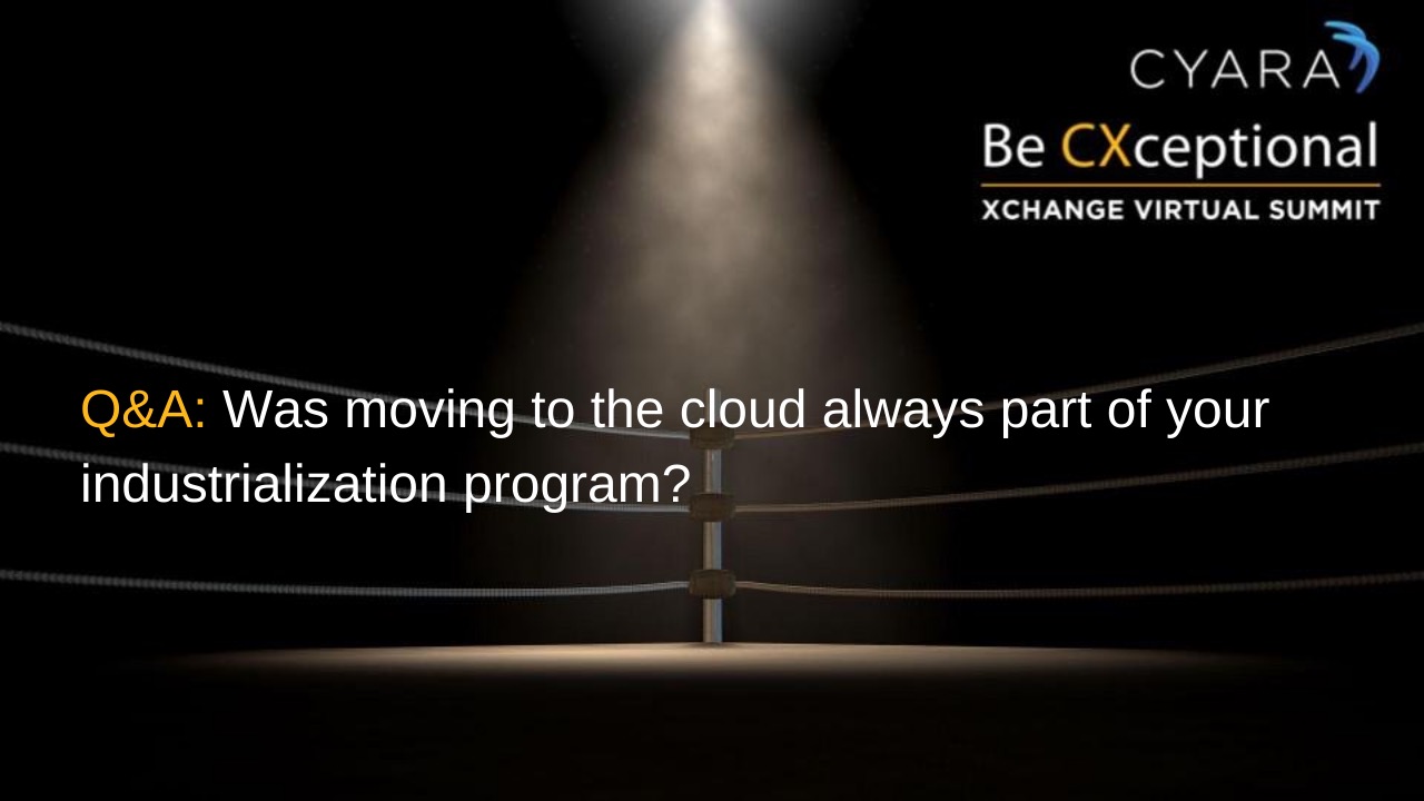 National Australia Bank Q&A: Was moving to the cloud always part of your industrialization program?