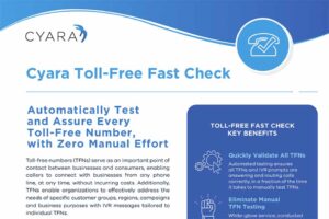 Cyara Toll-Free Fast Check datasheet 2022