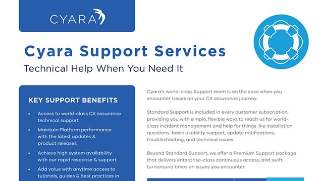 Cyara Support Services Info Sheet