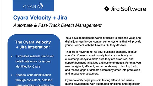 Jira integration datasheet