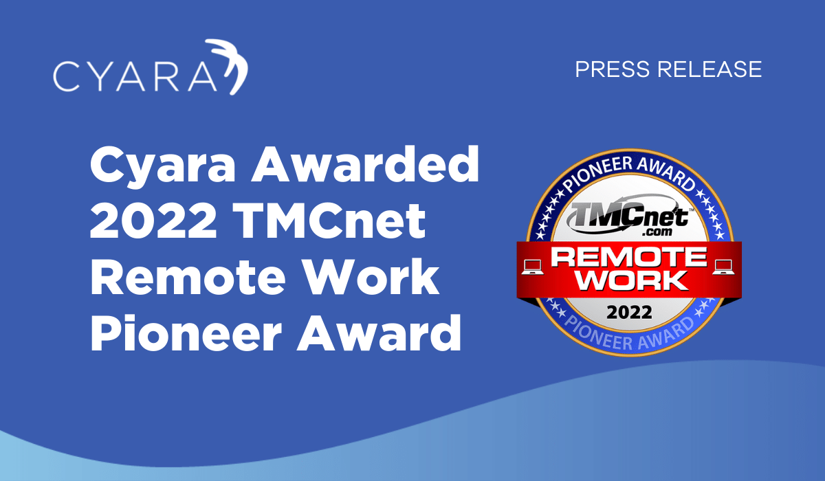 Press Release-Cyara Awarded 2022 TMCnet Remote Work Pioneer Award