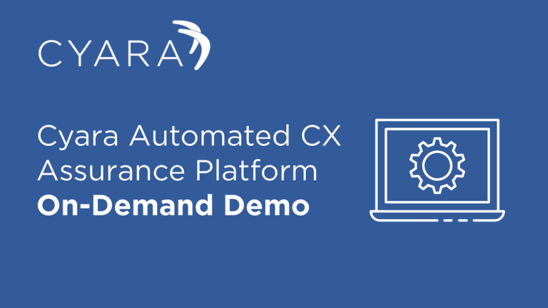 Cyara Automated CX Assurance Platform On-Demand Demo