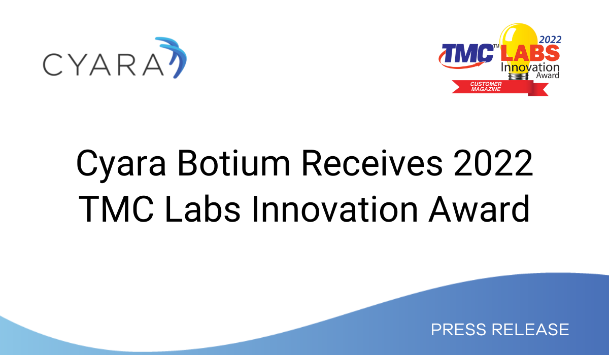 Cyara Botium Receives 2022 TMC Labs Innovation Award