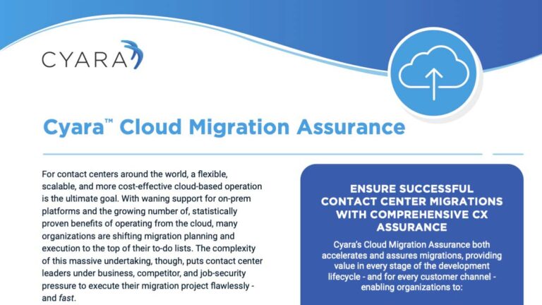 Cyara Cloud Migration Assurance