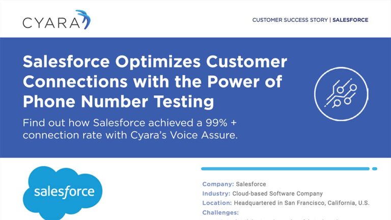 Cyara Customer Story-Salesforce optimizes customer connections with phone number testing