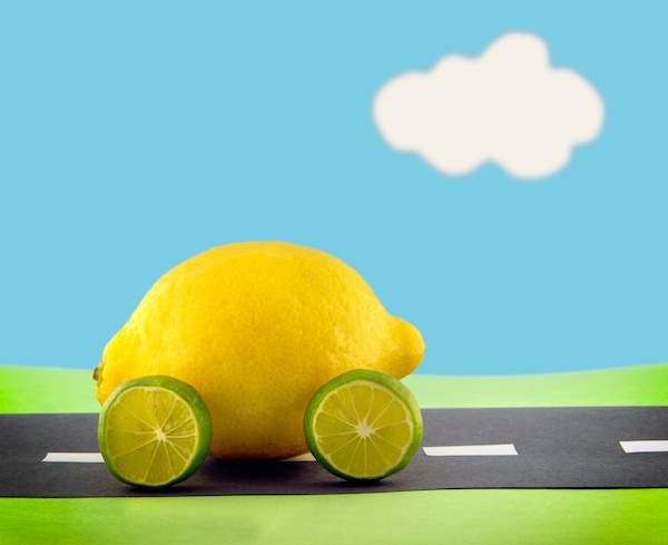 Lemon on lime slice wheels