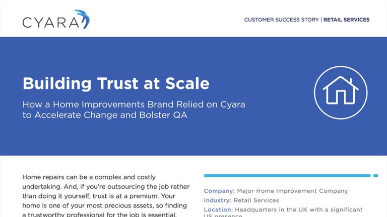 Cyara Retail Customer Success Story-Building Trust at Scale in Home Improvement
