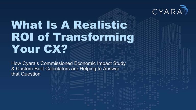 What is a Realistic ROI of Transforming Your CX webinar tile