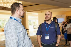 Xchange 2024-Sean Southworth chats with attendee