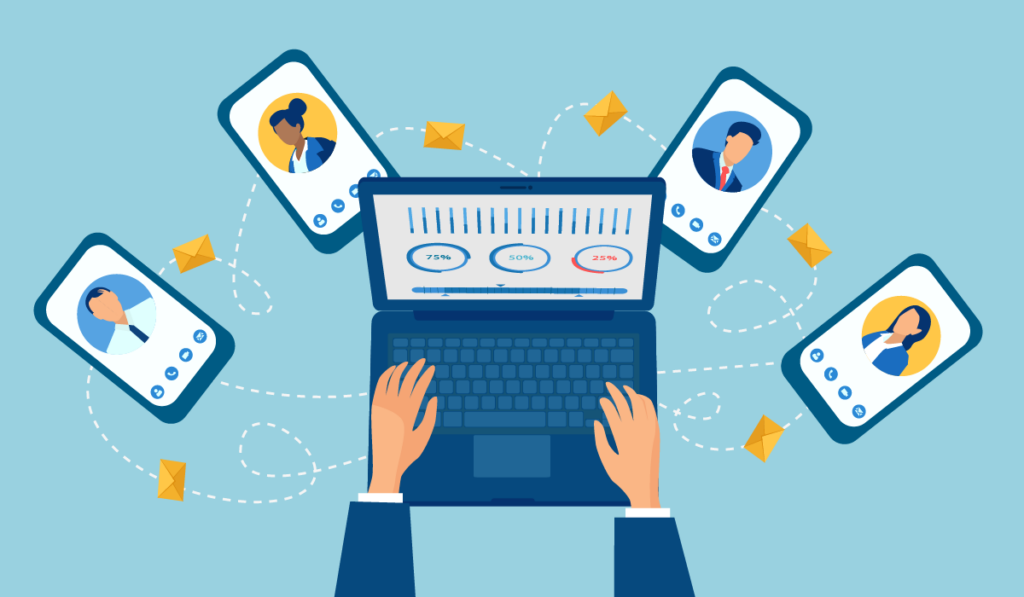 Laptop performing agent desktop and call routing testing