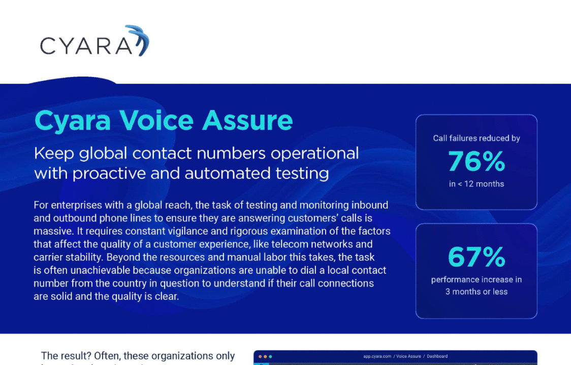 Cyara Voice Assure datasheet