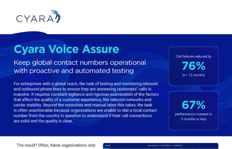 Cyara Voice Assure datasheet