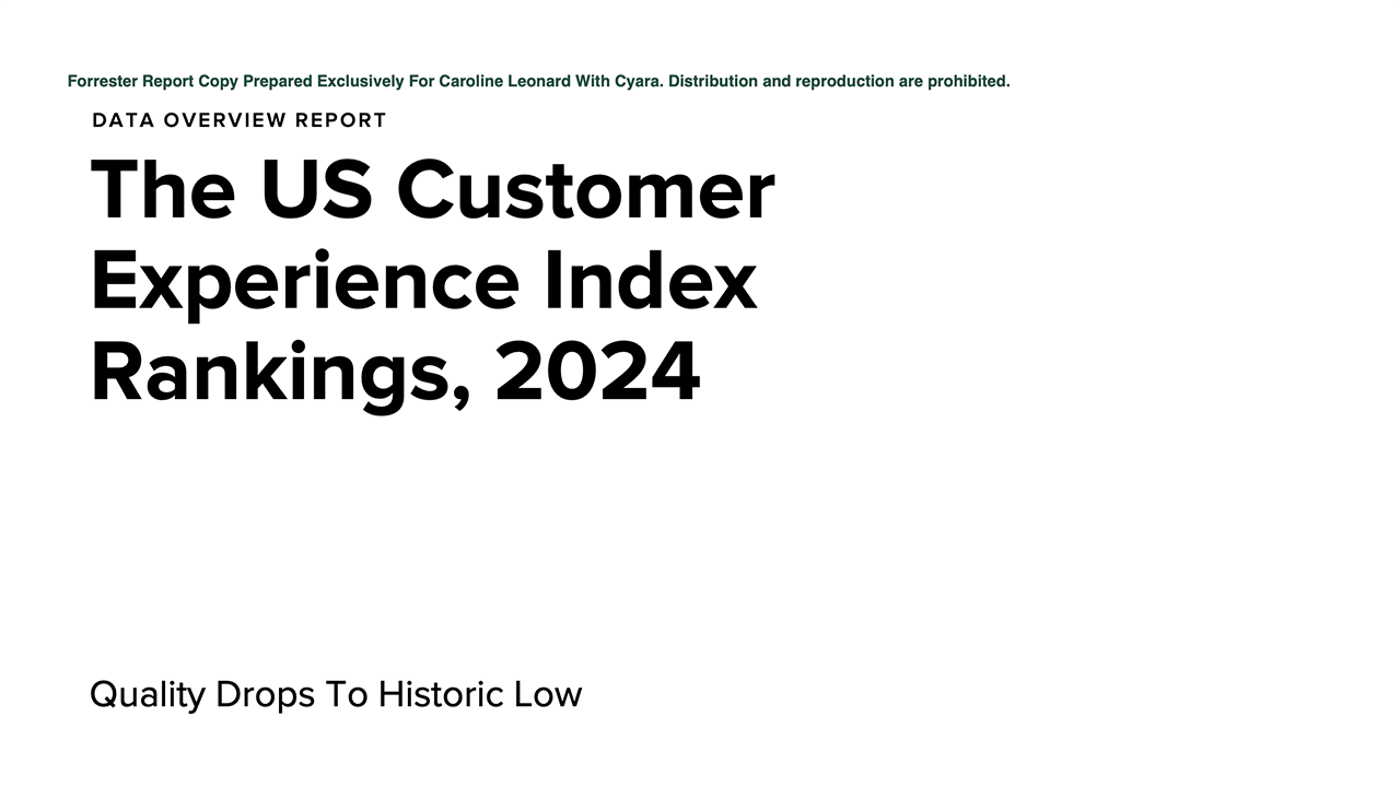 Forrester Report-US CX Index Rankings, 2024 tile