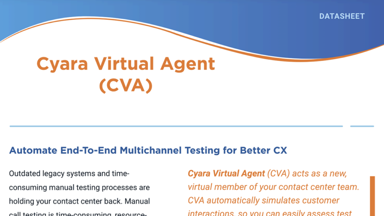 Cyara Virtual Agent datasheet tile