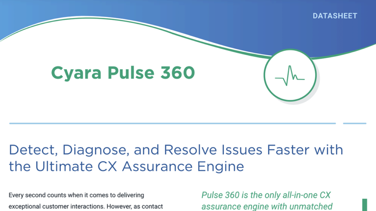 Cyara Pulse 360 datasheet