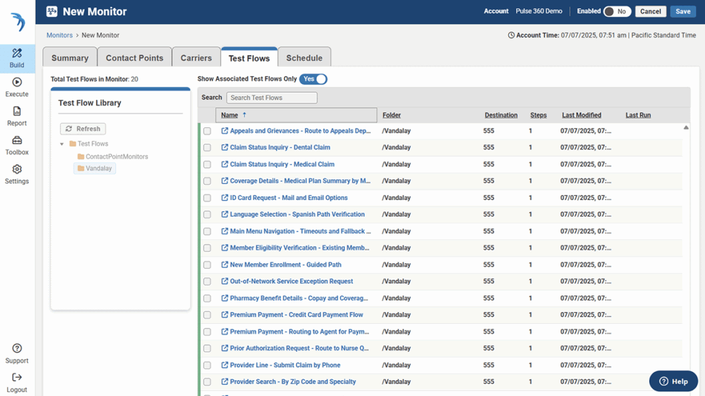 Voice Assure Innovation-test flows
