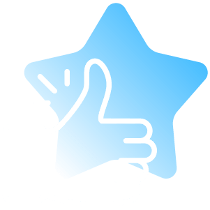 Thumbs-up with star