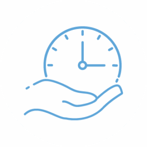 hand supporting clock