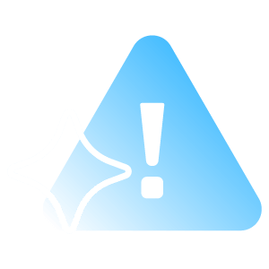 Hazard triangle with AI diamond-star symbol