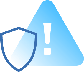 Hazard triangle with shield