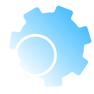 Magnifying glass with gear