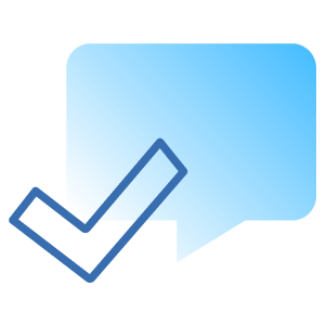 chat bubble with check mark