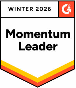 G2 award-Momentum leader-Enterprise-Winter 2026 badge