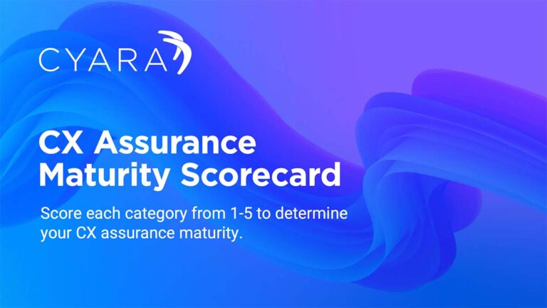 Cyara CX Assurance Maturity Scorecard